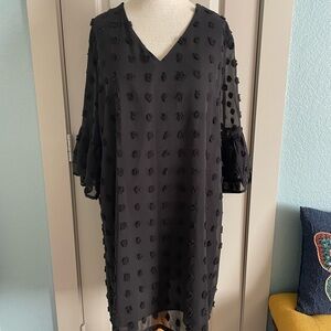 Elegant Black Textured Dress